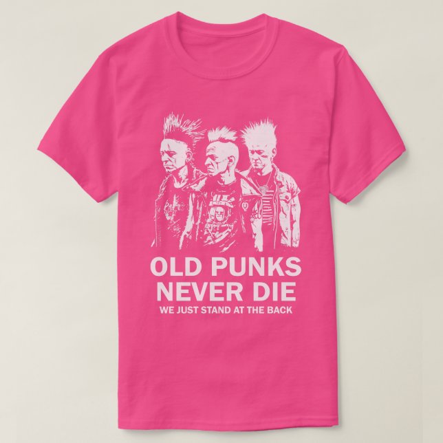Camiseta Punk Rock Old Punks Nunca Morre 4 (Frente do Design)