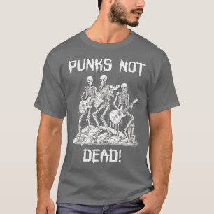 Camiseta Punk Rock Skeleton Punks Não Morto