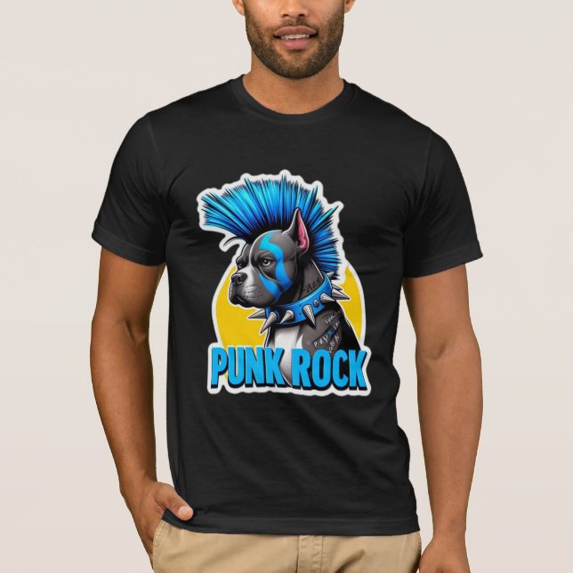 CAMISETA PUNK ROCK STAFFY BLUE (Frente)