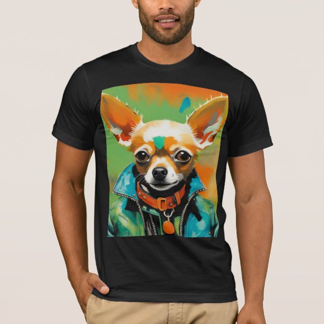 CAMISETA PUNK ROCKER CHIHUAHUA 6 (Frente)