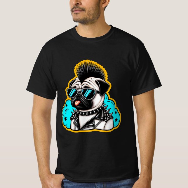 CAMISETA PUNK ROCKER-PUG 3 (Frente)