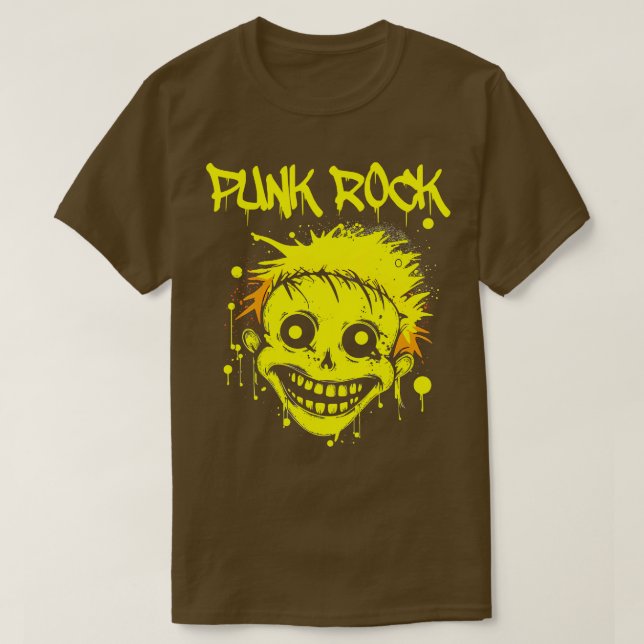 Camiseta Punk Rocker Trippy Face Punk Rock (Frente do Design)