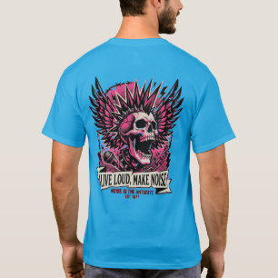 Camiseta Punk Skull Rock Street Faça Barulho