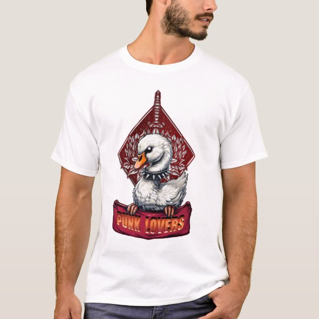 Camiseta Punk Swan: O rebelde preso. (Frente)