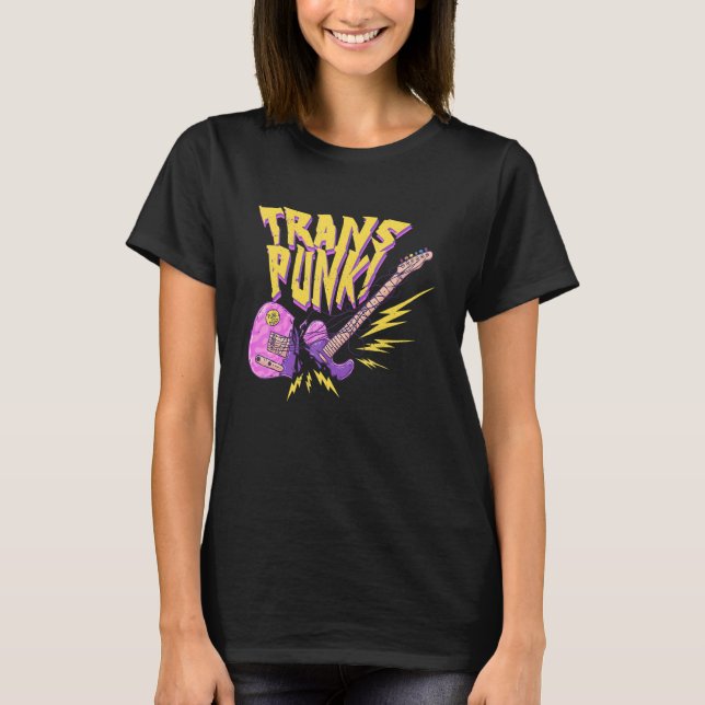 Camiseta Punk Trans Lgbtq Punks Não Morto Morte Transgênero (Frente)