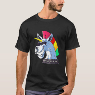 Camiseta Punk Unicorn Irônico Legal Música do Unicorn Punk 