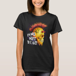 Camiseta Punks Not Morto for Punk Rock Fans Skull With Moha