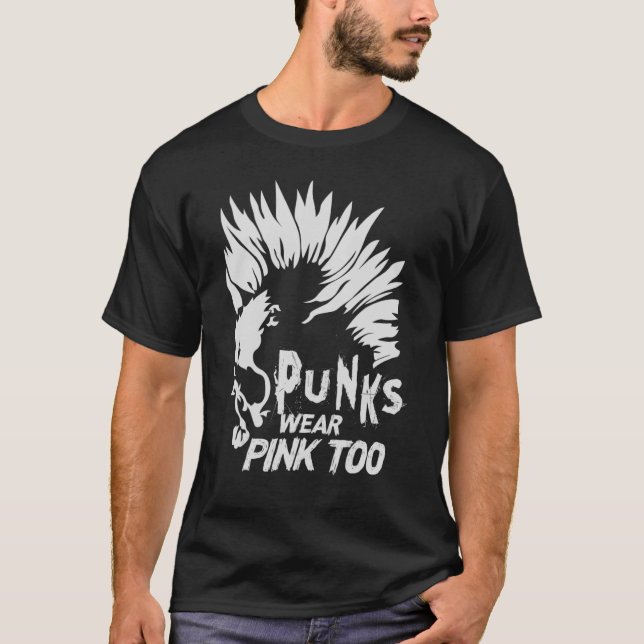 Camiseta Punks Vestem Rosa Demasiado Gótico no concerto 1 M (Frente)
