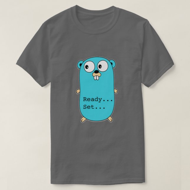 Camiseta Punny Golang (Frente do Design)