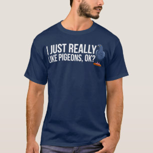 Camiseta Punny Pigeon Design Para Pássaros 12