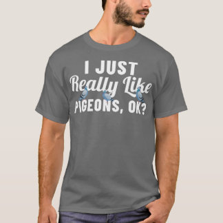Camiseta Punny Pigeon Design Para Pássaros 16
