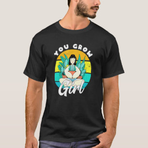 Camiseta Puns de jardinagem retrô You Grow Girl Plant Lady