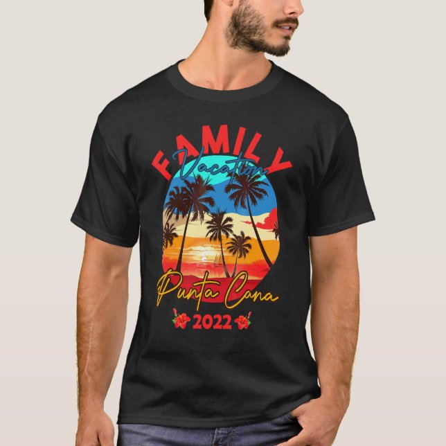 Camiseta Punta Cana 2022 Família Dominicana de Férias Corre (Frente)