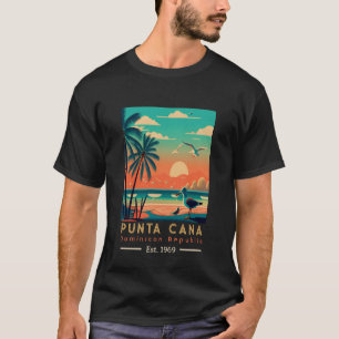 Camiseta Punta Cana DR. Retro Sunset Souvenirs 1960