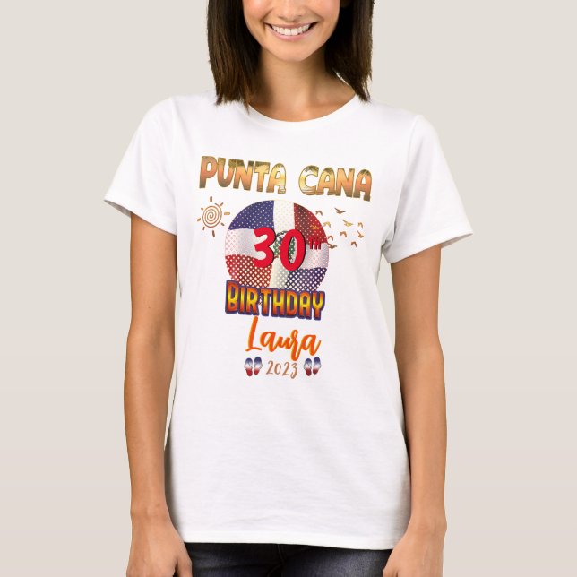 Camiseta Punta Cana - República Dominicana Grupo de Viagem  (Frente)
