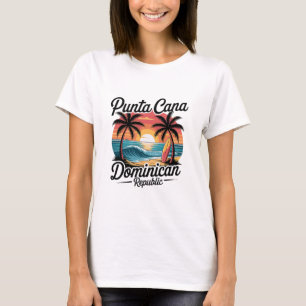 Camiseta Punta Cana República Dominicana Praia Tropical Fér