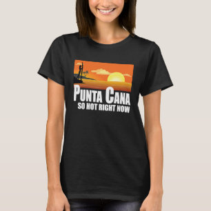Camiseta Punta Cana tão quente agora Retro Viagem Beach Vac
