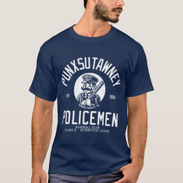 Camiseta Punxsutawney Policemen Baseball - 1906 (Frente)