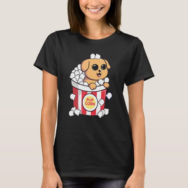 Camiseta Pup Corn Popcorn Dog Puppy (Frente)