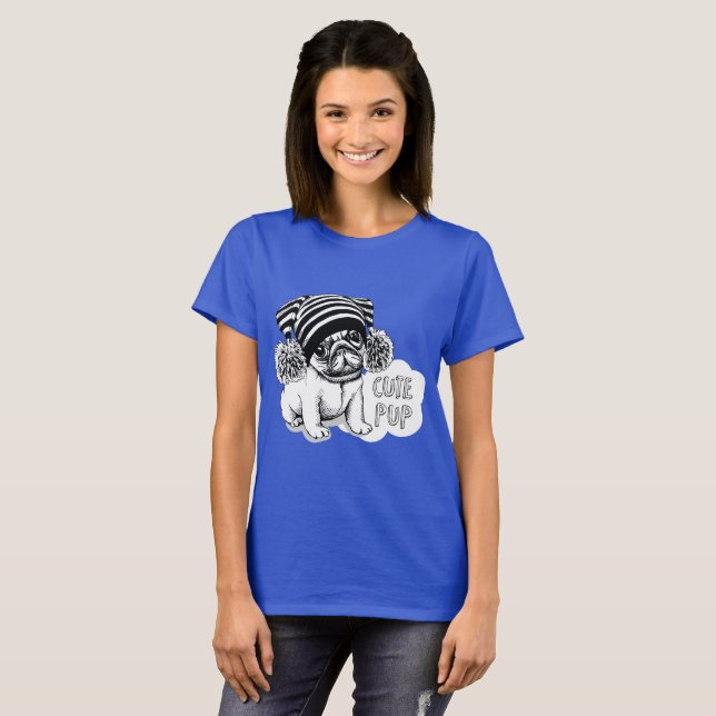 Camiseta Pup em Cute (Frente Completa)