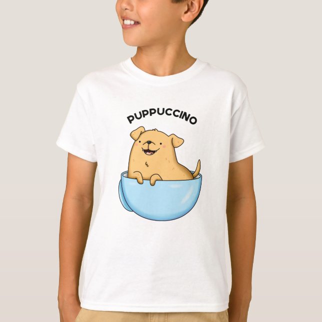 Camiseta Pup-puccino Funny Cappuccino Pun (Frente)