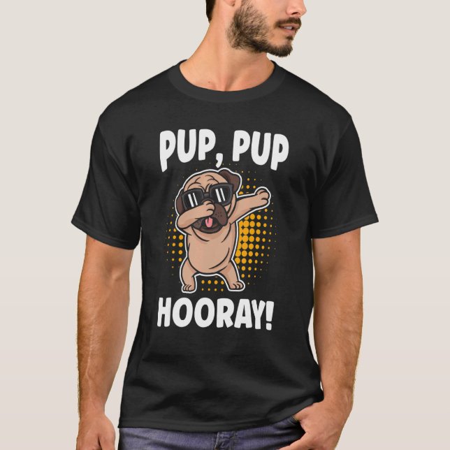 Camiseta Pup Pup Hooray Pet Sitter E Trabalhador De Cuidado (Frente)