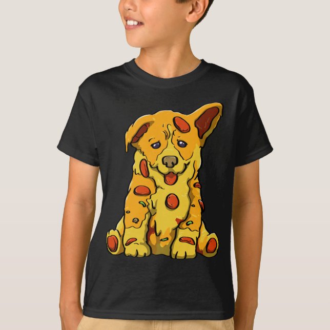 Camiseta Pupperoni Pizza Adorava Mulheres Engraçadas Cachor (Frente)