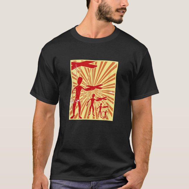 Camiseta Puppets Doll Politics Governo Irony Money Ameri (Frente)