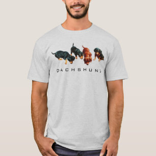 Camiseta Puppies de Dachshund Cute Engraçados, Retrópicos