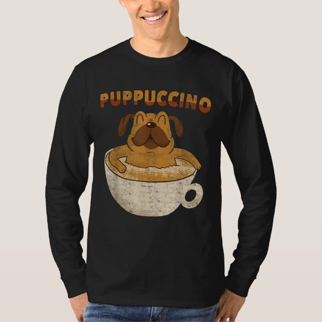 Camiseta Puppuccino - Cão Lover Cappuccino Lover - Café D (Frente)