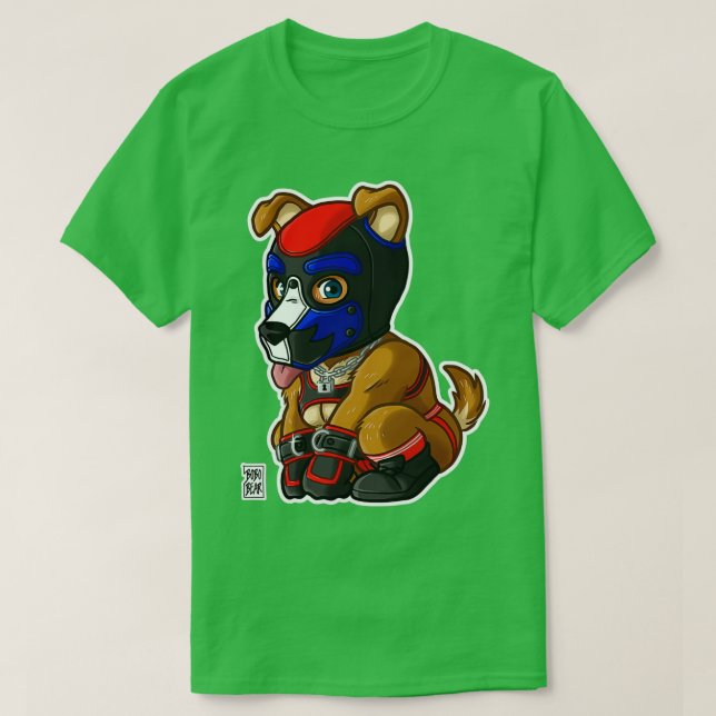 CAMISETA PUPPY AZUL MASSA AZUL SÉRIE BEARZOO (Frente do Design)