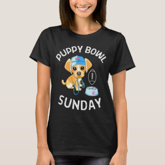 Camiseta Puppy Bowl Domingo Engraçado Futebol