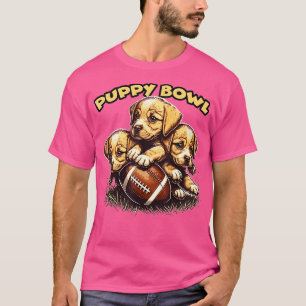Camiseta Puppy Bowl Domingo Engraçados Puppies Puppybowd Fa