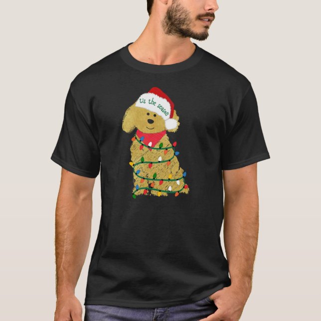 Camiseta Puppy de Ouro de Natal (Frente)