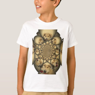 Camiseta Puppy Kaleidoscope Art Impressão