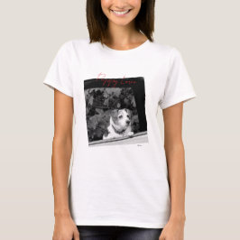 Camiseta Puppy Love Black & White Dog Photo