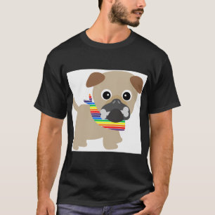 Camiseta Puppy Pug Orgulho Gay