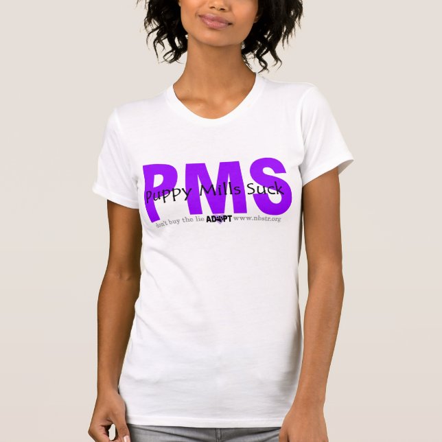 Camiseta Puppymills roxo suga o T (Frente)