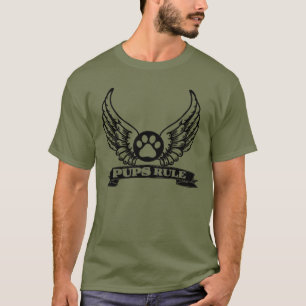 Camiseta PUPS PRIDE PUPS Rule Angel Wings PUP Paw T-Shirt