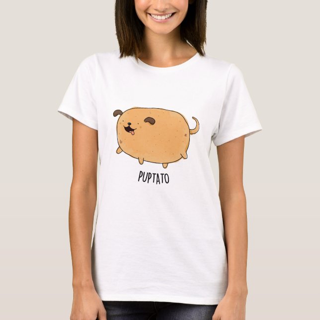Camiseta Puptato Funny Puppy Potato Pun (Frente)
