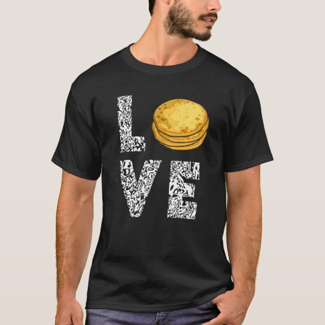 Camiseta Pupusas El Salvadorian Comida Eu Amo Como Pupusas  (Frente)