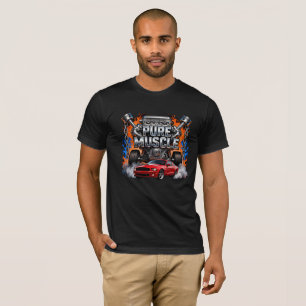 Camiseta Pura Força Muscular – Carro Musculoso com Chama