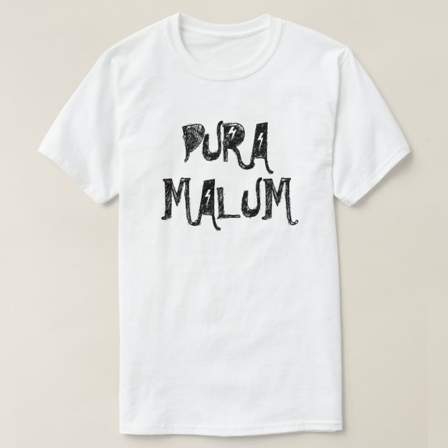 Camiseta Pura malum - mau puro em latim (Frente do Design)