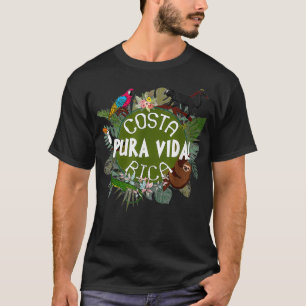 Camiseta Pura Vida Costa Rica Summer Palm Família Palm