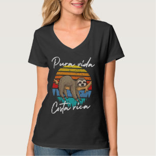 Camiseta Pura Vida Costa Rica Vintage Cute Sleepy Divertido