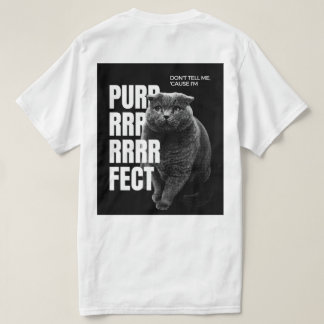 Camiseta Puramente Feito - Grunge Cat Attitude T-Shirt