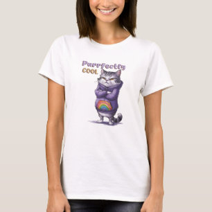 Camiseta Puramente Legal Gato Engraçado
