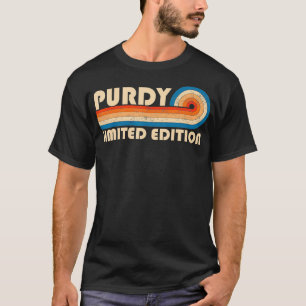 Camiseta PURDY Surname Retro Vintage 80s 90s Aniversário Re