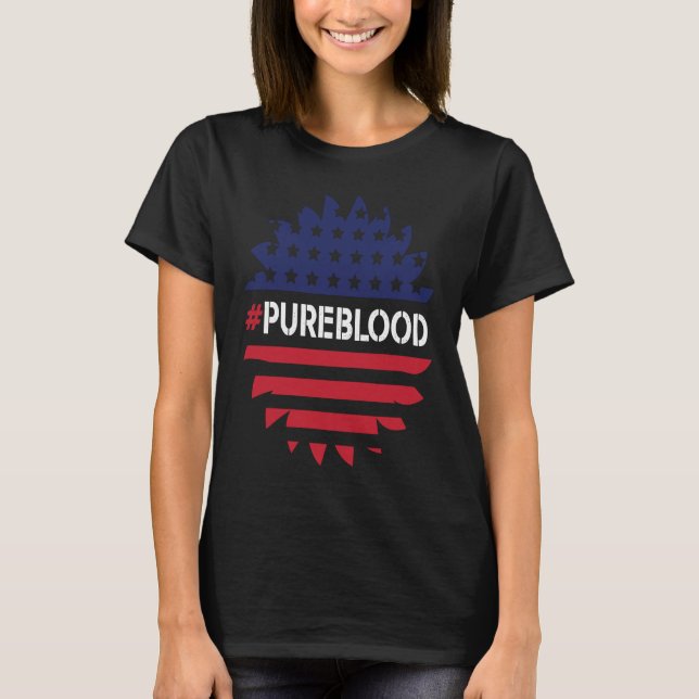 Camiseta Pure Blood Movement Pureblood Freedom Flag (Frente)