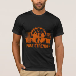 Camiseta Pure Strength Powerlifting Logo – Gold Edition Gym